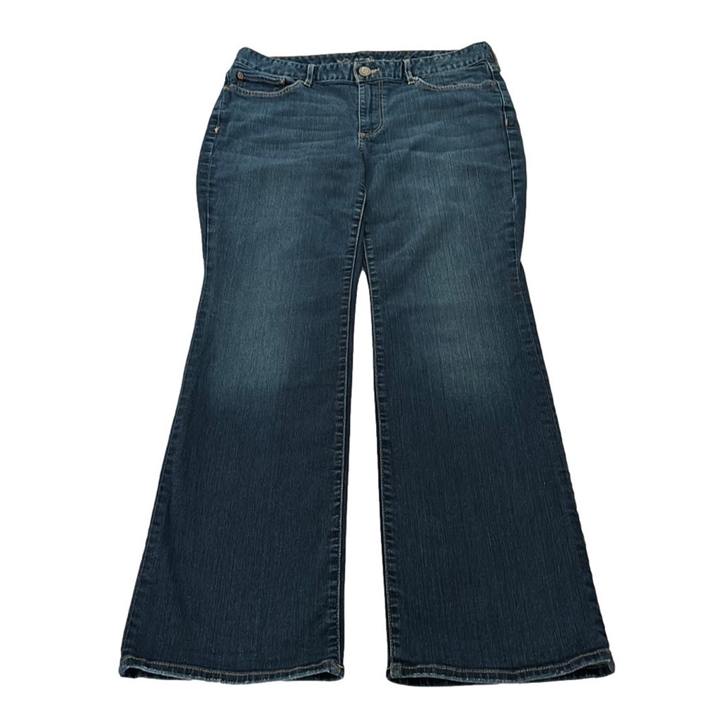 Eddie Bauer Curvy Jeans, Size 12, Blue Denim